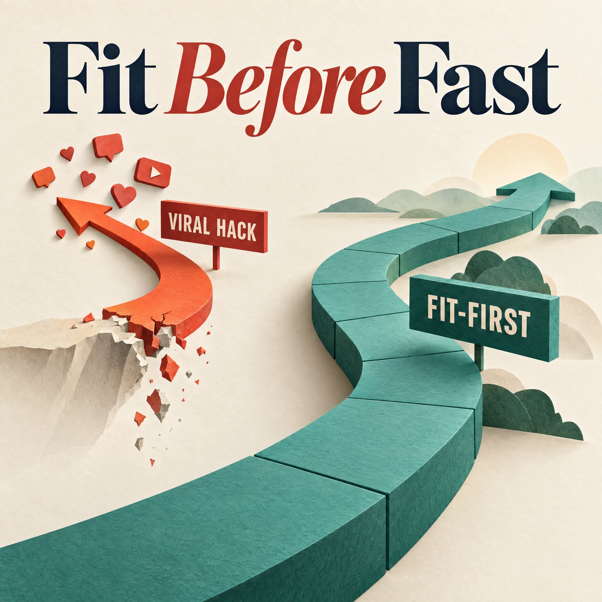 A flashy shortcut ends abruptly while a steadier path fits the reader's actual resources.